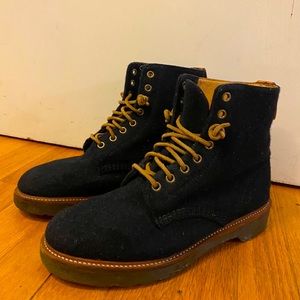 Doc Martens navy blue wool felt size 9